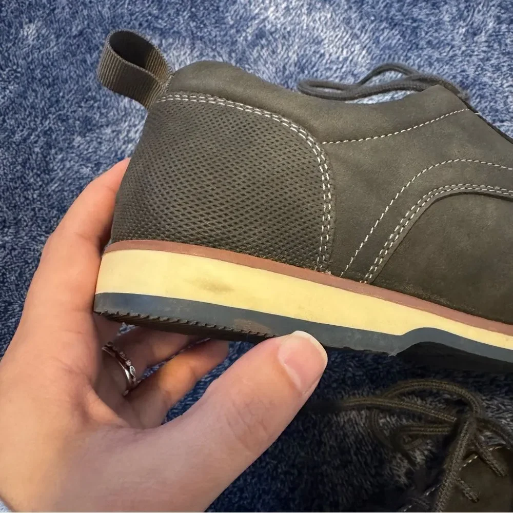 Men's Casual Gray Lace-Up Derby Shoes